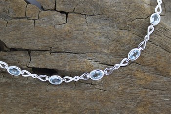 Sterling Silver blue topaz bracelet