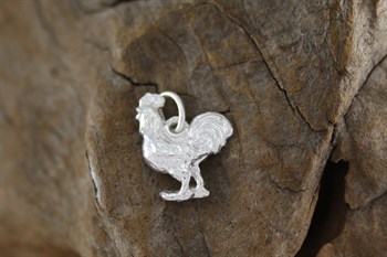 Stg Sil Rooster charm