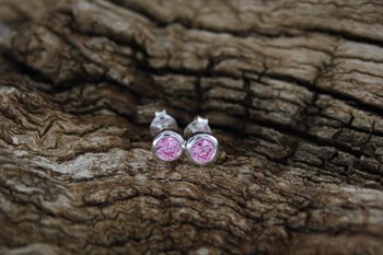 Stg Sil October birthstone earrings