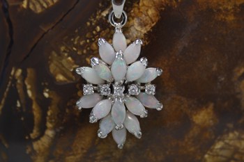 Sterling Silver Opal Pendant