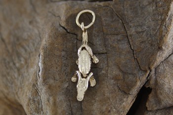 9ct yg moving crocodile charm