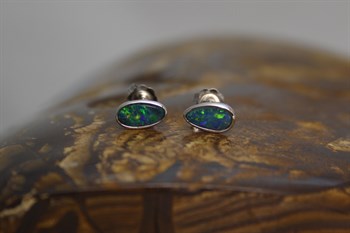 14ct WG Opal Earrings