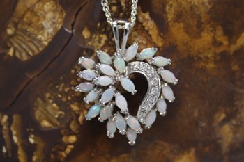 Sterling Silver Opal Pendant