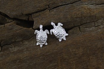 Stg Sil Turtle stud earrings