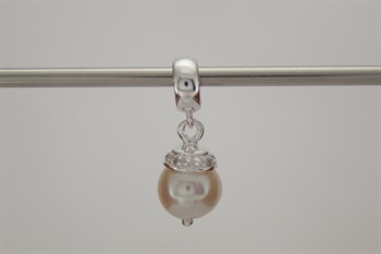 Sterling Silver fresh water pearl bead