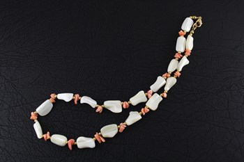 Mother of Pearl & Coral necklace