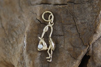 9ct yg Stork charm