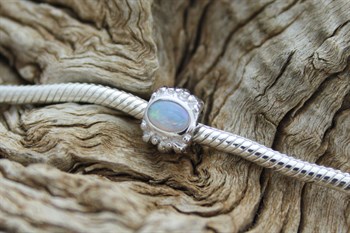 Sterling Silver Opal bead