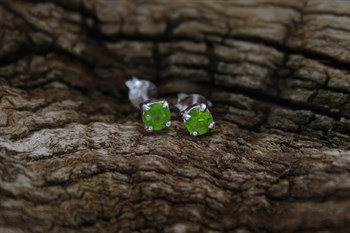 Stg Sil August birthstone studs