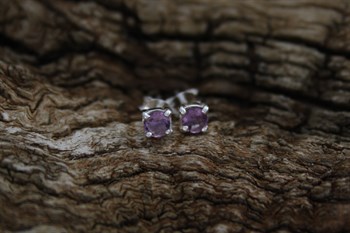 Stg Sil June birthstone studs