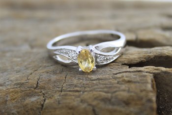 Stg Sil Citrine ring