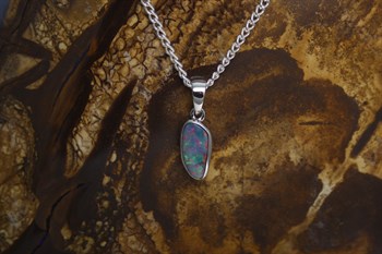 Opal & Diamond Pendant