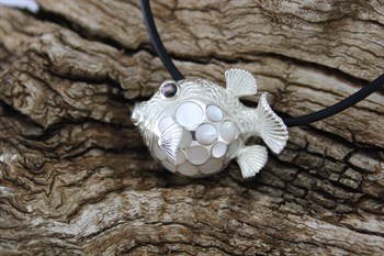 Puffer fish pendant