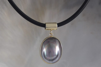 Black Mabe Pendant