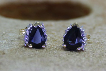 Sapphire & Diamond Studs