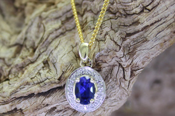 Sapphire & Diamond Pendant