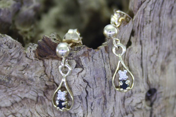 Sapphire & Diamond Earrings