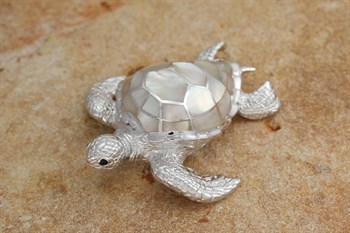 Mother of Pearl turtle ornament