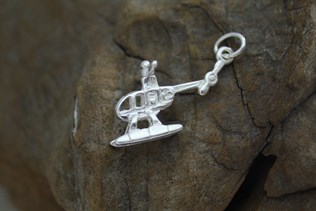 Stg Sil Helicopter charm