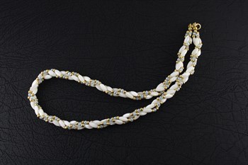 Mother of Pearl & glass bead necklace